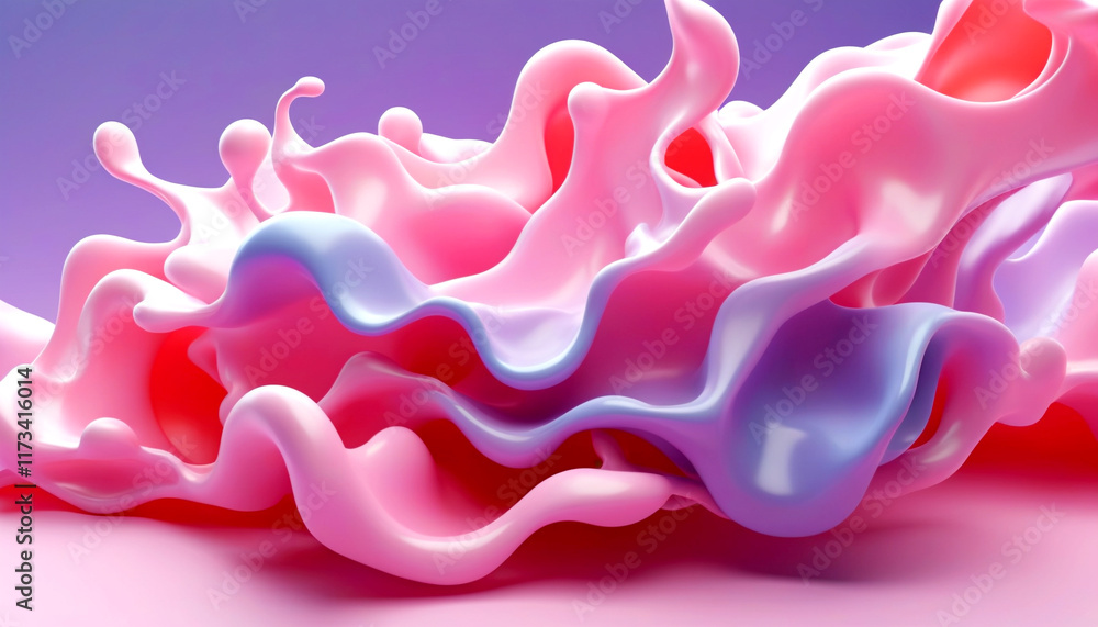 Aufkleber bright splashes of color create a dynamic abstract sculpture