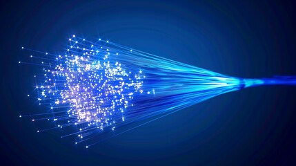 Blue light streak, fiber optic, speed line, futuristic background for 5g or 6g technology wireless data transmission, high-speed internet in abstract. internet network concept. vector design.