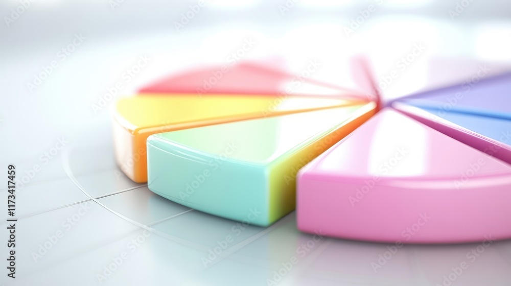 Poster visualizing data proportions, comprehensive pie chart with central pie graphic for effective busines