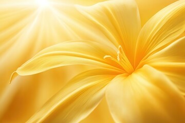 Fototapeta premium Close-up of a radiant yellow flower in sunlight.