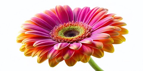 Obraz premium Multicolored Gerbera Daisy, Miniature Tilt-Shift, Isolated Flower, Vibrant Bloom, Close-up
