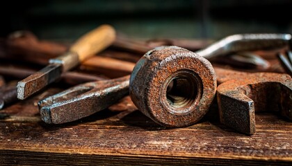 old rusty tools