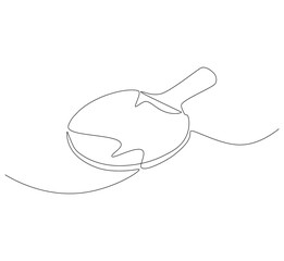 Table tennis racket continuous line. Continuous one line drawing table tennis racket. Sport, match  concept. Single line drawing