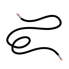 Torn electric power cable