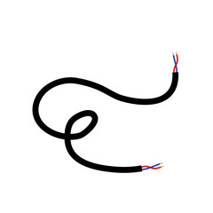 Torn electric power cable