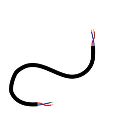 Torn electric power cable