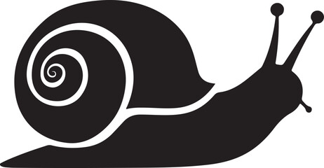snail on a white background, Snail icon silhouette vector style © REDOANHOSSENRAHAD