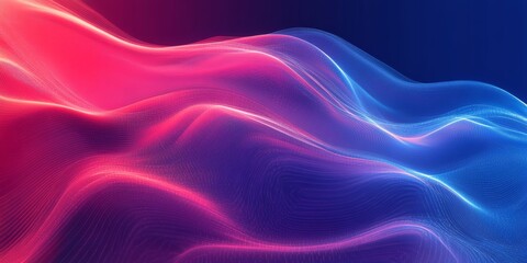 Fototapeta premium Stunning Abstract Background for Big Data Visualization with Flowing Waves of Color and Light Effects