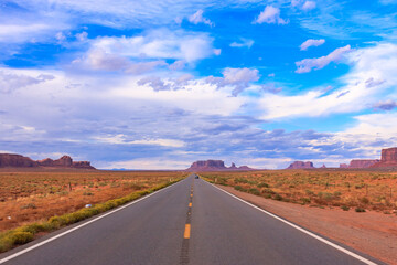 Highway Approaching Monument Valley