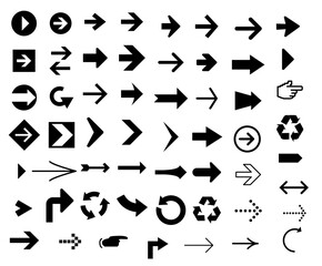 Arrow Symbols & Icons Silhouette Vector Pack graphic drawing illustration for stickers, streetwear, t-shirts, logos, print-on-demand, print, or branding
