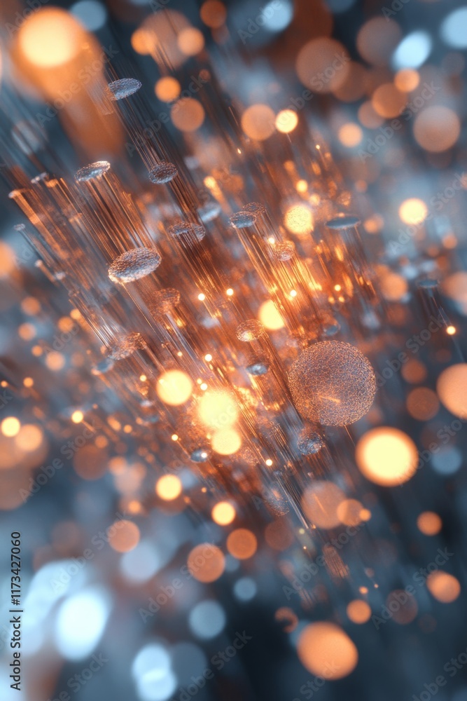 Poster explore a stunning representation of data clusters and volumetric visualization in a vibrant 3d abst