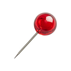 red push pin isolated on transparent background remove png, clipping path