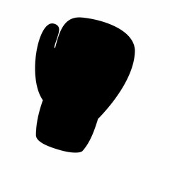 Boxing gloves icon. Silhouette image