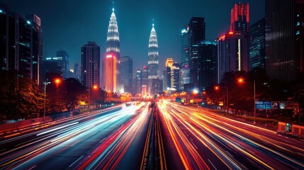 Obraz premium Fintech security innovations in digital payments kuala lumpur city