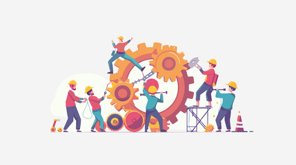 Professional Working Routine and Teamwork Landing Page Design