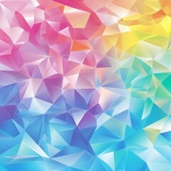 Obraz premium A colorful background with a rainbow of colors and a lot of triangles. The background is made up of different colors and shapes, creating a vibrant and dynamic look