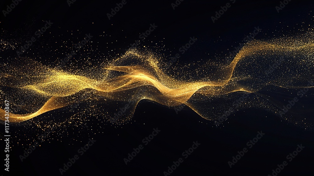 Poster abstract digital light effect representing data in motion