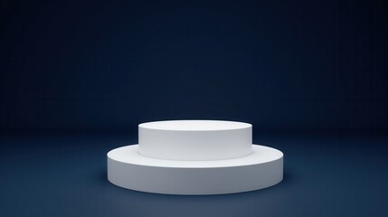 Minimalist Display Platform on Dark Background for Product Showcase