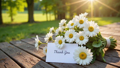 Obraz premium Bouquet of daisies with a 