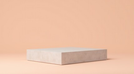 Minimalist Display Platform on Neutral Background for Product Showcase