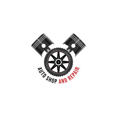 Automotive repair logo vector template