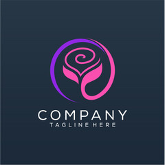 Fototapeta premium Abstract flower logo design