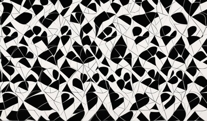 Obraz premium A mesmerizing pattern of hearts arranged in a dynamic
