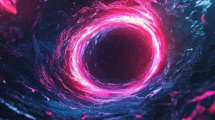 Cosmic Nebula: A Vortex of Pink and Blue Energy