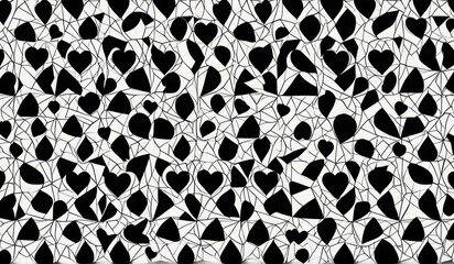 Obraz premium A mesmerizing pattern of hearts arranged in a dynamic