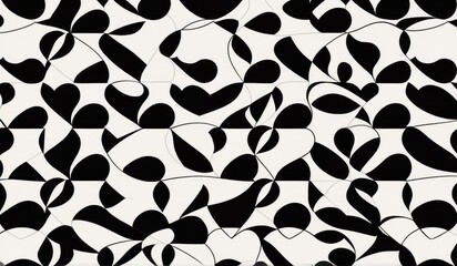 Obraz premium A mesmerizing pattern of hearts arranged in a dynamic