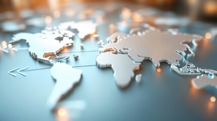 Blurry world map, abstract background for global themes, geography, and design