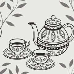 teapot and cup of tea