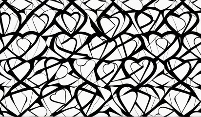 Naklejka premium A mesmerizing pattern of hearts arranged in a dynamic