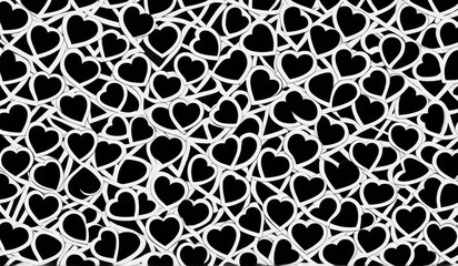 Obraz premium A mesmerizing pattern of hearts arranged in a dynamic