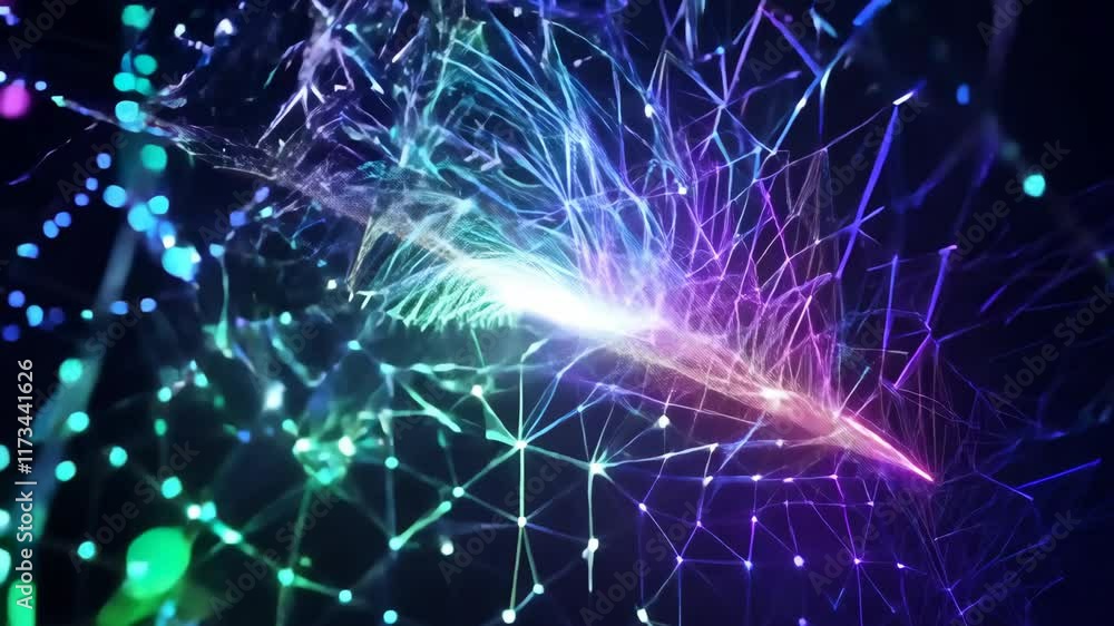 Wall mural vibrant abstract light movement dynamic visual experience in motion