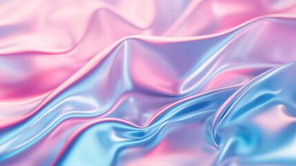 Obraz premium Iridescent silk fabric with soft pink and blue hues