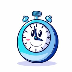 Fototapeta premium Cheerful Stopwatch Cartoon Character 