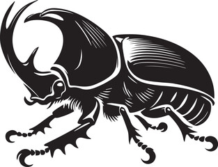 Rhinoceros beetle silhouette