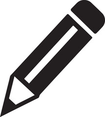 Pencil silhouette vector. Set of vector black outline pencil icon. Pencil vector illustration isolated on a white background