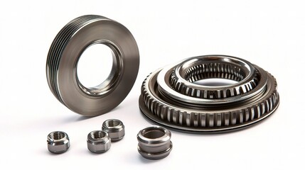 Naklejka premium High-Quality Bearings Tool on White Background for Precision Engineering