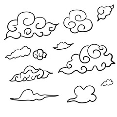 set of clouds