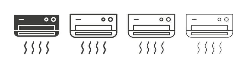 Air conditioner icon collection for website design, app, UI design.