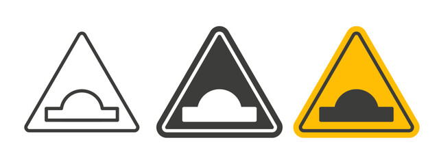 Caution speed Ramps signs collection for website design, app, UI design.