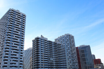 Obraz premium modern new buildings, apartment buildings and offices in the city, skyscrapers