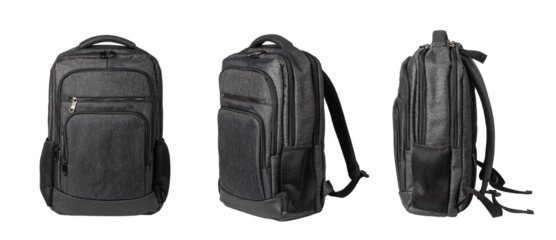 textile backpack isolated on white