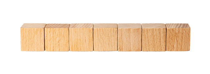 Wooden cubes on transparent background. png file