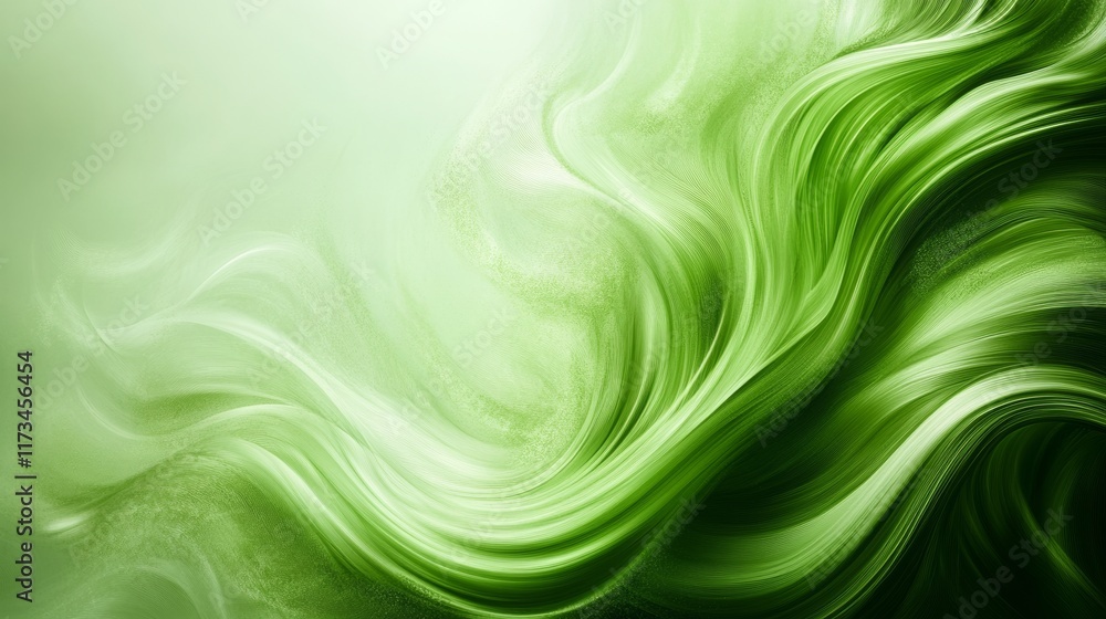 Poster abstract fluid green curve background with modern design