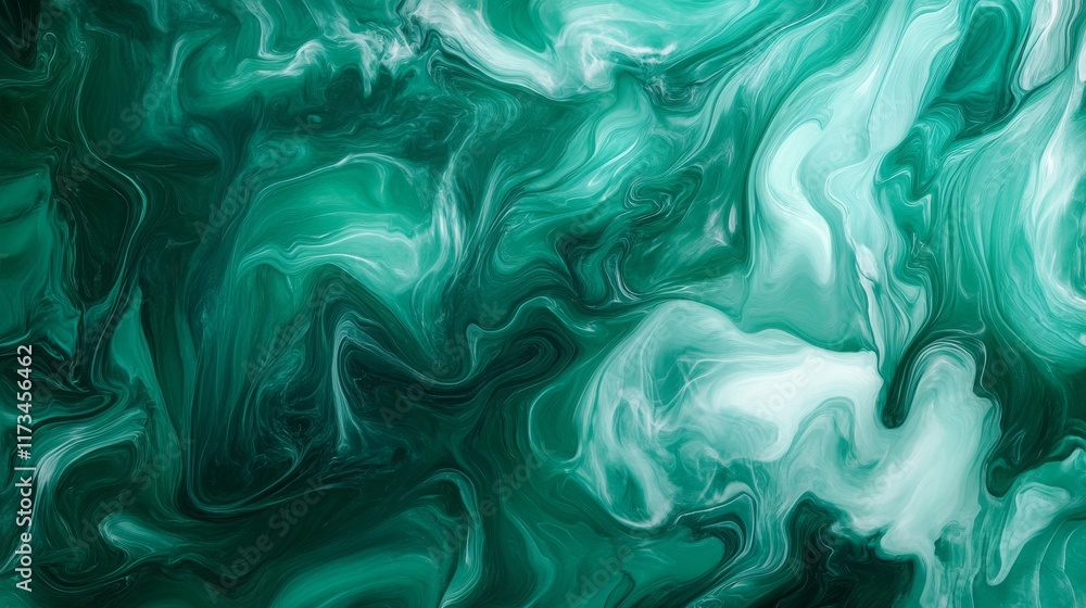 Poster abstract fluid green curve background with modern design
