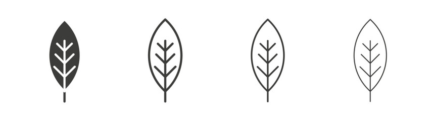 Leaf icon collection for website design, app, UI design.