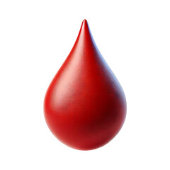 Obraz premium Blood Drop Icon 3d isolated on transparent background
